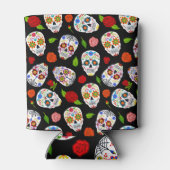 Dia Los Muertos：砂糖のスカルパターン。 缶クーラー (裏面)