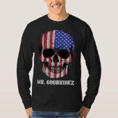 Dia Los Muertos Skull America Tシャツ (正面)