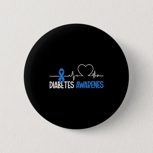Diabetes Awareness Day World Diabetes Month  缶バッジ (正面)