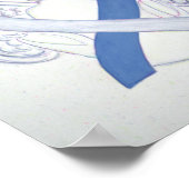 Diabetes Awareness Ribbon IDDM Angel Poster Print ポスター (角)