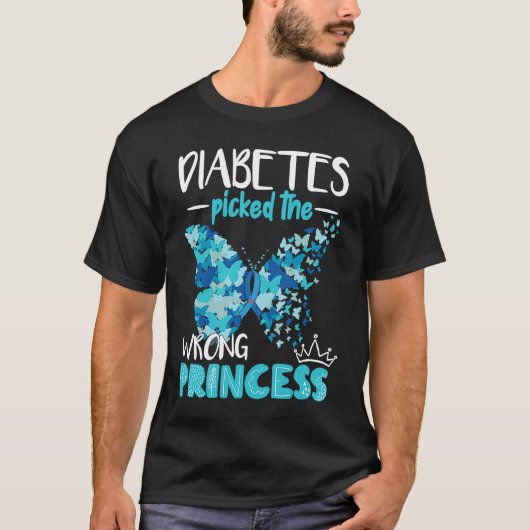 Diabetes Picked The Wrong Princess Diabetes Tシャツ (正面)