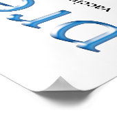 Diabetes Preventing Blue ポスター (角)