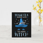 Diabetes Survivors Diabetic Patient Halloween Witc カード (黄色い花)