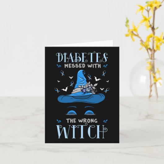 Diabetes Survivors Diabetic Patient Halloween Witc カード (黄色い花)