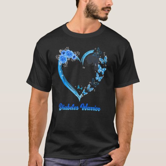 Diabetes warrior heart tシャツ (正面)