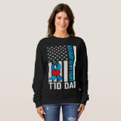 Diabetes Warrior T1D Dad American Flag Diabetes Aw スウェットシャツ (正面フル)