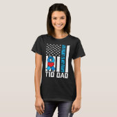 Diabetes Warrior T1D Dad American Flag Diabetes Aw Tシャツ (正面フル)