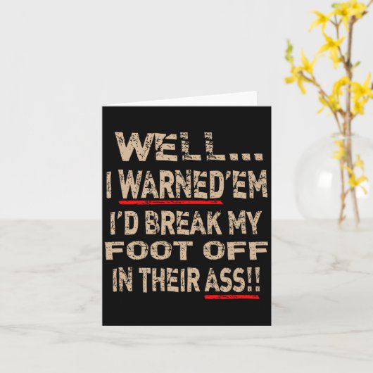 Diabetic Amputee Leg Foot Cool Sense Of Humor Funn カード (黄色い花)