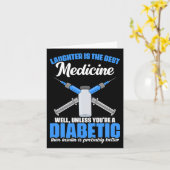 Diabetic Insulin Diabetes Warrior Diabetes Awarene カード (黄色い花)