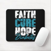 Diabetic Warrior Gift Faith Cure Hope Diabetes Awa マウスパッド (マウス)