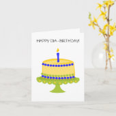 Diabirthdayカード カード (黄色い花)