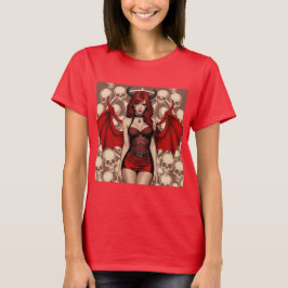 Diabla Infernal en un Mar de Calaveras Tシャツ