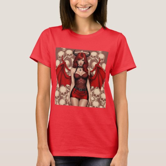 Diabla Infernal en un Mar de Calaveras Tシャツ (正面)