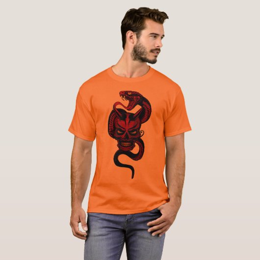 diable_crane_lucifer_hipster_tete_de_mort_serpent_ tシャツ (正面フル)