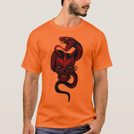 diable_crane_lucifer_hipster_tete_de_mort_serpent_ tシャツ
