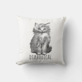 Diabolical Cute Fluffy Kitten クッション (正面)