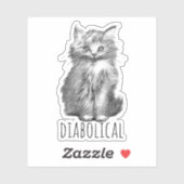 Diabolical Cute Fluffy Kitten シール (シート)