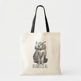 Diabolical Cute Fluffy Kitten トートバッグ