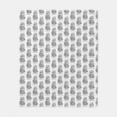 Diabolical Cute Fluffy Kitten フリースブランケット (正面)