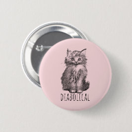 Diabolical Cute Fluffy Kitten 缶バッジ