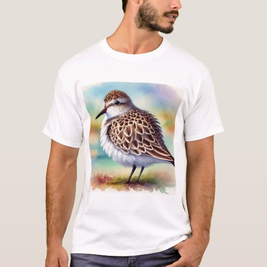 Diademed Sandpiper Plover 290824AREF134 - Watercol Tシャツ (正面)