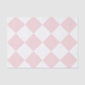 Diagは大きい-白いおよび淡いピンク市松模様にしました 薄葉紙 (正面)
