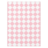 Diagは大きい-白およびピンク市松模様にしました テーブルクロス (正面)