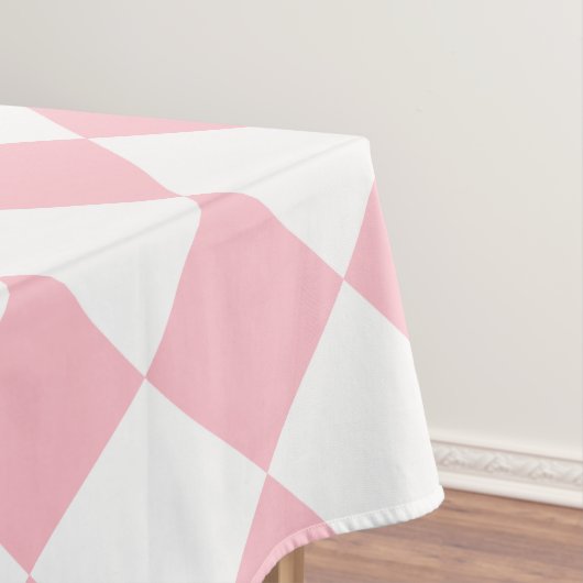 Diagは大きい-白およびピンク市松模様にしました テーブルクロス (インサイチュ)