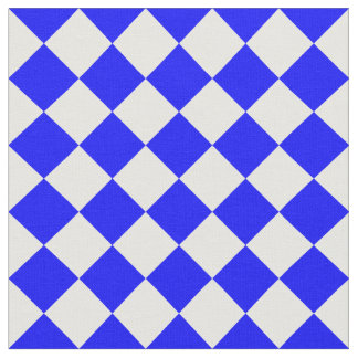 Diagは大きい-白および青市松模様にしました ファブリック