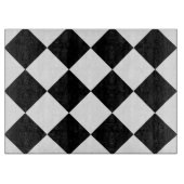 Diagは大きい-白および黒市松模様にしました カッティングボード (正面)