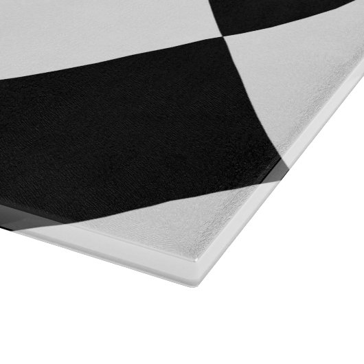 Diagは大きい-白および黒市松模様にしました カッティングボード (角)