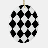 Diagは大きい-白および黒市松模様にしました セラミックオーナメント (右)