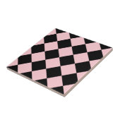 Diagは大きい-黒およびピンク市松模様にしました タイル (側面)