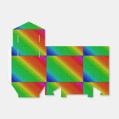 Diagレインボーグラディエント花パターン赤緑 フェイバーボックス (折り畳みなし)