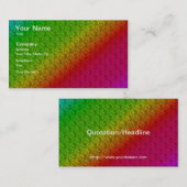 Diagレインボーグラディエント花パターン赤緑 名刺 (正面/裏面)