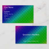 Diagレインボーグラディエント花パターン青グリーン 名刺 (正面/裏面)