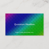 Diagレインボーグラディエント花パターン青グリーン 名刺 (裏面)