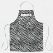 Diag ギリシャ鍵 パターン DIY カラー 黒 白 SVG エプロン (正面)