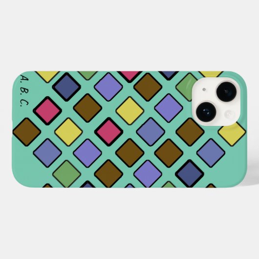 DIAG SQUARES mixed Case-Mate iPhoneケース (裏面 (横))
