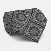 Diagonal Black and White Bandana Design ネクタイ (ロール)