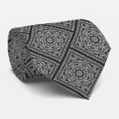 Diagonal Black and White Bandana Design ネクタイ (ロール)
