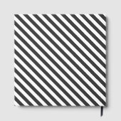Diagonal black and white stripes  pattern ゲストブック (裏面)