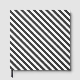 Diagonal black and white stripes  pattern ゲストブック