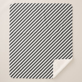 Diagonal black and white stripes  pattern シェルパブランケット