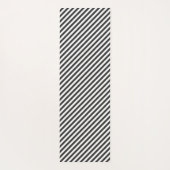 Diagonal black and white stripes  pattern ヨガマット (裏面)