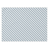 Diagonal blue and white stripes pattern テーブルクロス (正面(横))