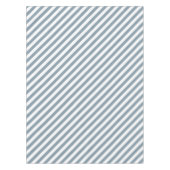 Diagonal blue and white stripes pattern テーブルクロス (正面)