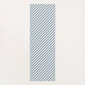 Diagonal blue and white stripes pattern ヨガマット (裏面)