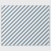 Diagonal blue and white stripes pattern ラッピングペーパー (フラット)