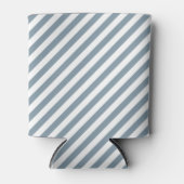 Diagonal blue and white stripes pattern 缶クーラー (正面)